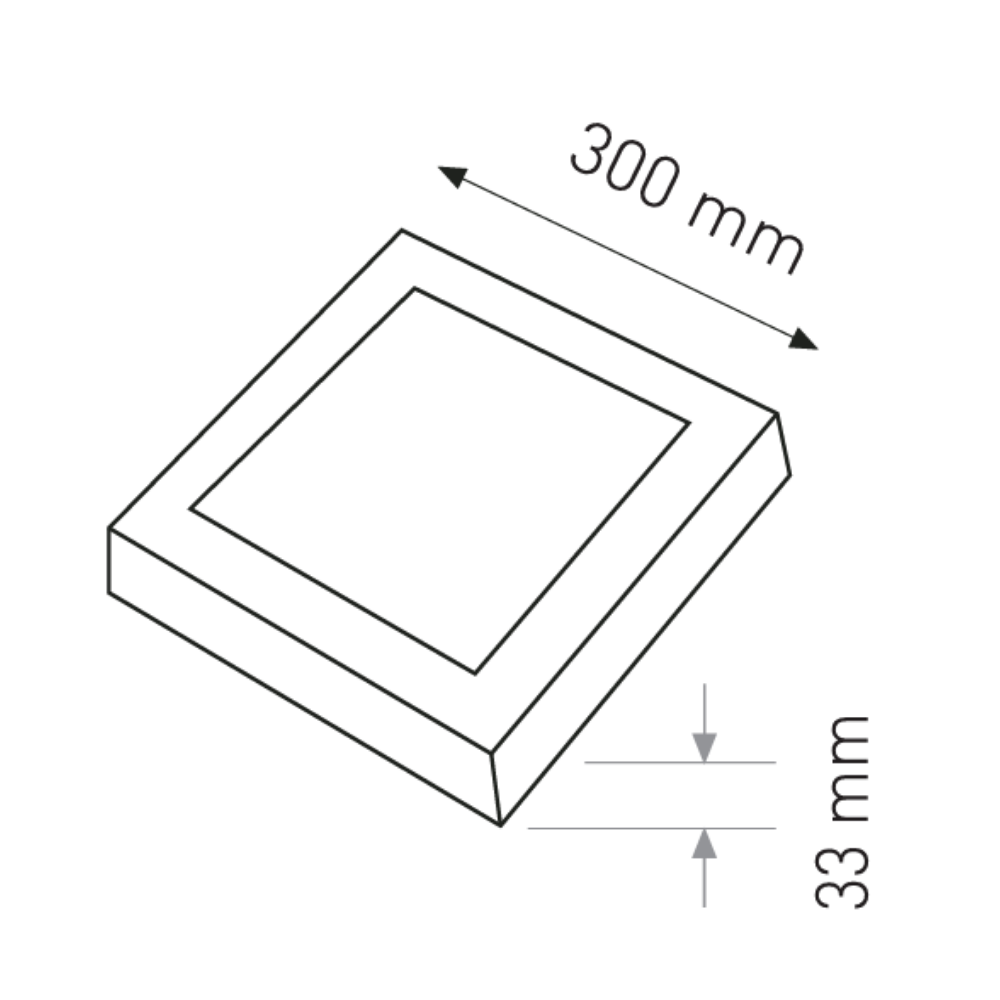SIVA ÜSTÜ PANEL LED (KARE MODEL) 24W